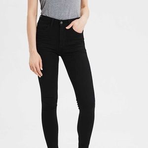 American Eagle Long high waisted black jeans